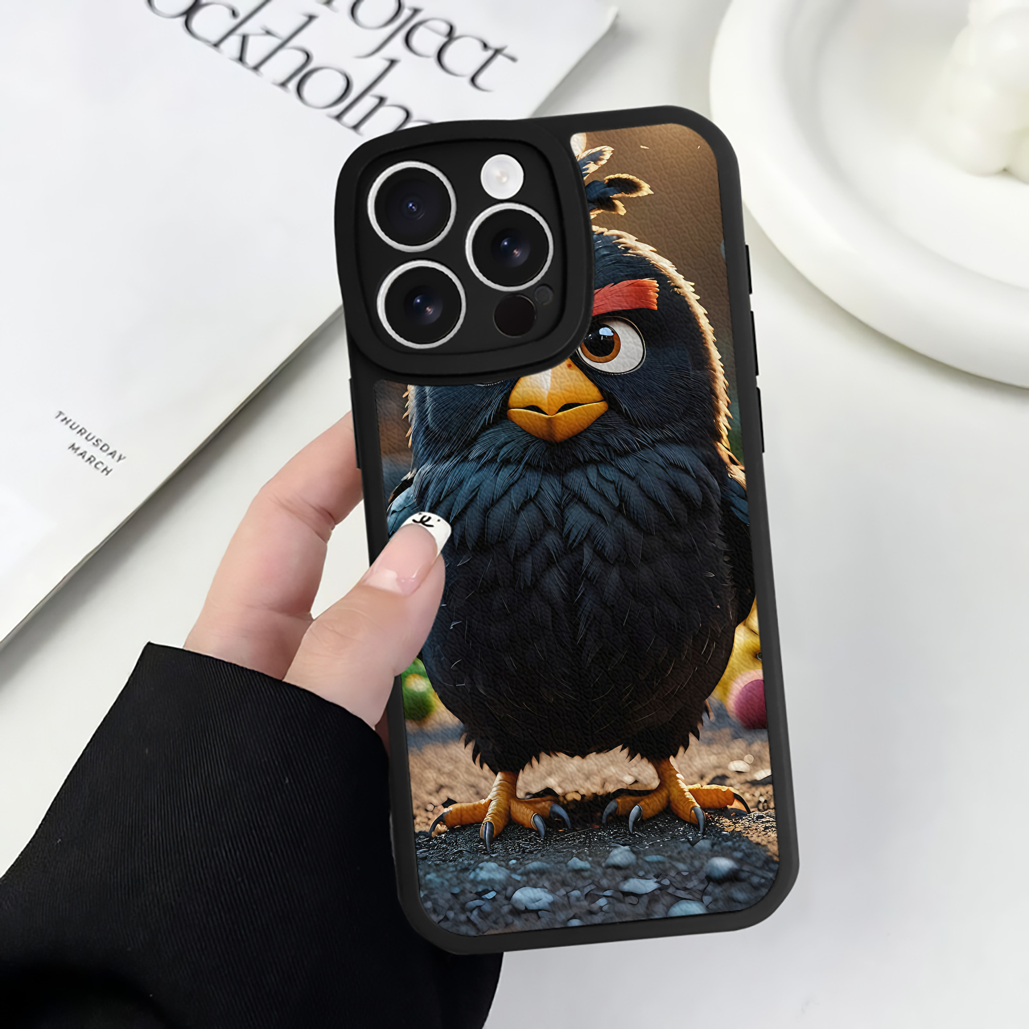 （画像用） Angry Birds アングリーバード 【iPhone 16シリーズ対応】シリコンスマホケース（レザー調） 材質：シリコン